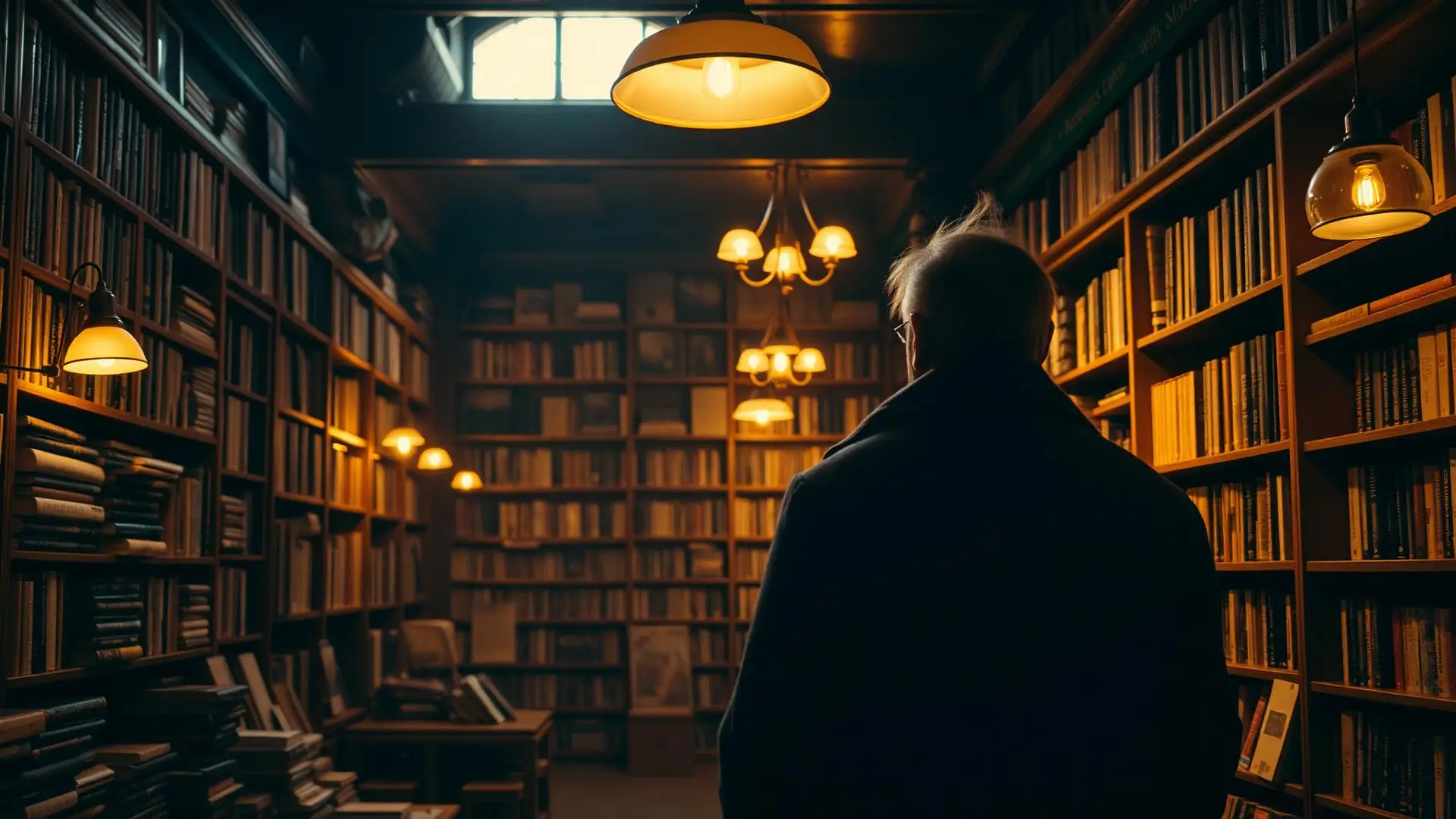 Mesa de lectura con libros abiertos y luz cálida